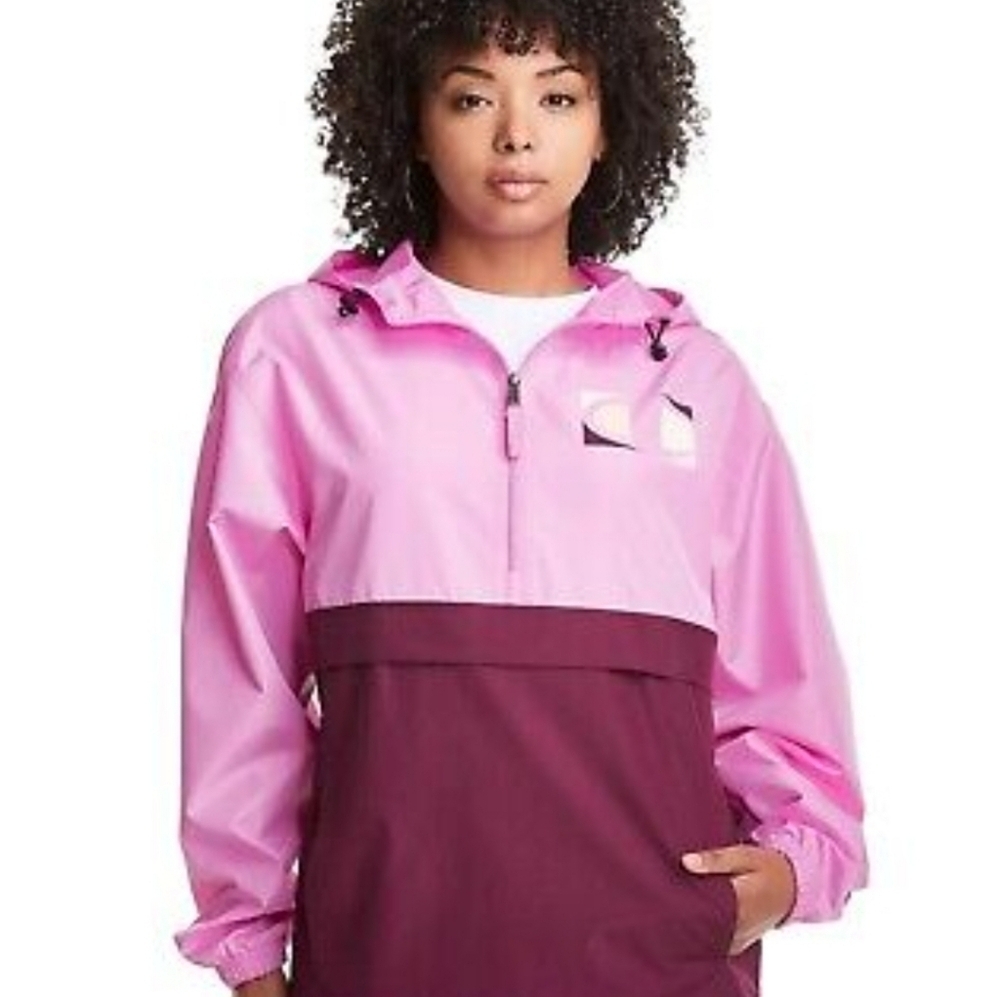 Champion Women's Pink and Purple  WindBreaker Gentle Used Sz Small